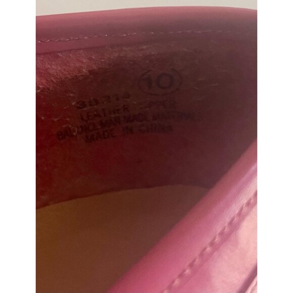Pink Leather Loafers, Size 9.5, Real Leather Flats by Bellicci, Barbiecore Shoes - Picture 8 of 9